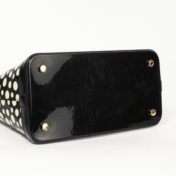 Louis Vuitton x Yayoi Kusama Lockit MM Infini Noir Monogram Vernis Dots Tote - Picture 5 of 14
